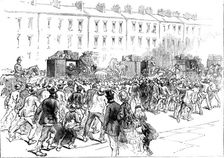The engineers strike at Newcastle: arrival of foreign workmen, 1871. Creator: Unknown
