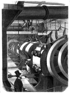 The engines of H.M. steam-frigate Warrior, 1861. Creator: Smyth