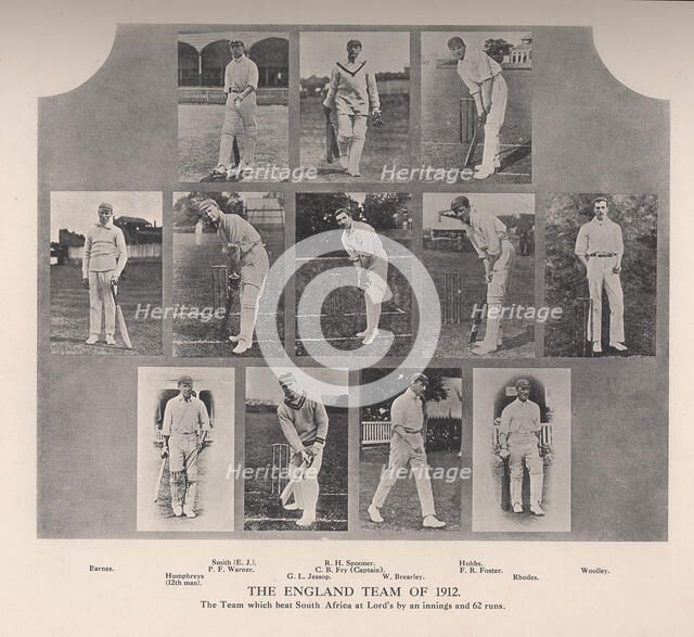 The England cricket team of 1912. Artist: Unknown