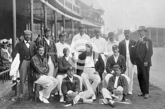 The England Test cricket XI at Nottingham, Nottinghamshire, 1899.  Artist: WA Rouch
