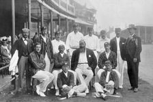 The England Test cricket XI at Nottingham, Nottinghamshire, 1899. Artist: WA Rouch