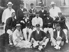 The England Test cricket XI at Lord's, London, 1899. Artist: Hawkins & Co
