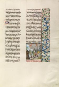 The English Capturing the Flemish Fleet and Burning Flemish Towns, c1380s, c1480-1483. Creator: Unknown