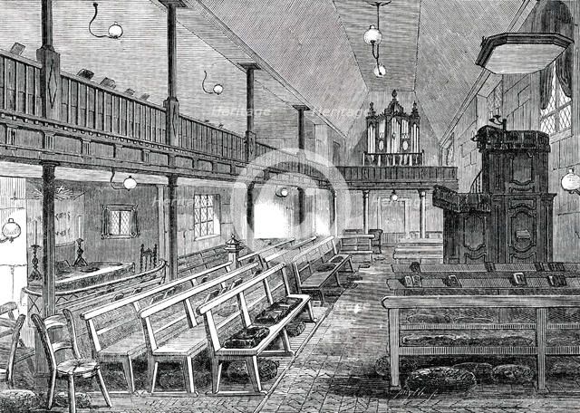 The English Chapel, Upper Town, Boulogne-sur-Mer, 1850. Creator: Smyth.