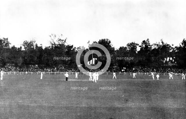 The English Cricket Team in Australia: the Second Test Match, Melbourne..., 1898. Creator: Harvie & Sutcliffe.