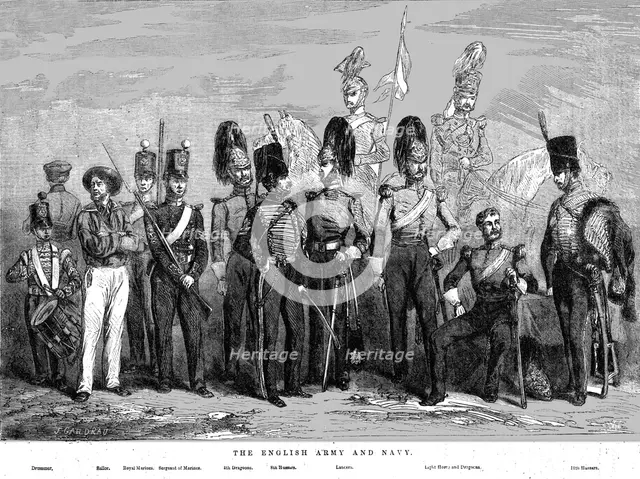'The English Army and Navy', 1854. Creator: J Gaildrau.