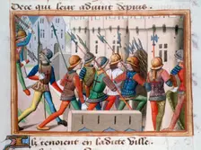 The English being chased out of Paris, April 1436, (1484)