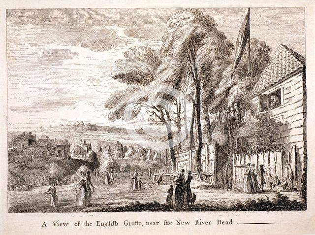 The English Grotto, New River Head, Finsbury, London, c1790. Artist: Anon