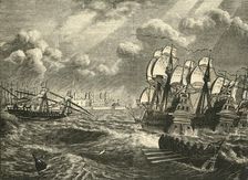 The English Fleet Before Cadiz (1596), 1890. Creator: Unknown