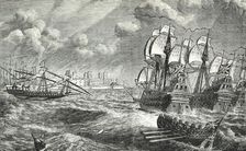 The English fleet before Cádiz, 1596, (1896). Creator: Unknown