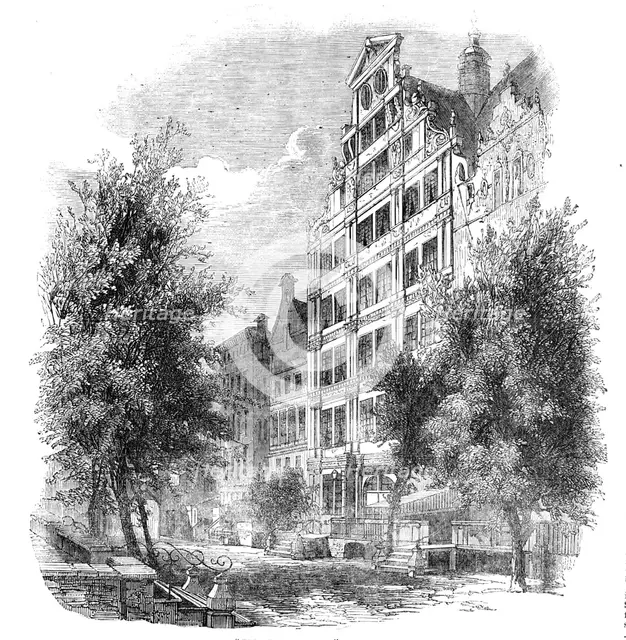 "The English House" in Dantzic, 1857.  Creator: Unknown.