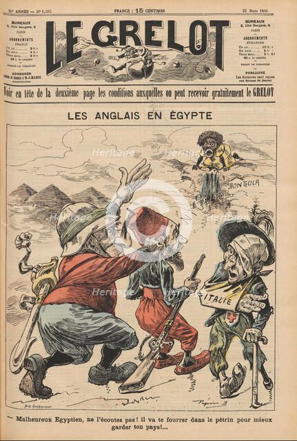 The English in Egypt. Caricature from Le Grelot, March 22, 1896, 1896. Creator: Anonymous.