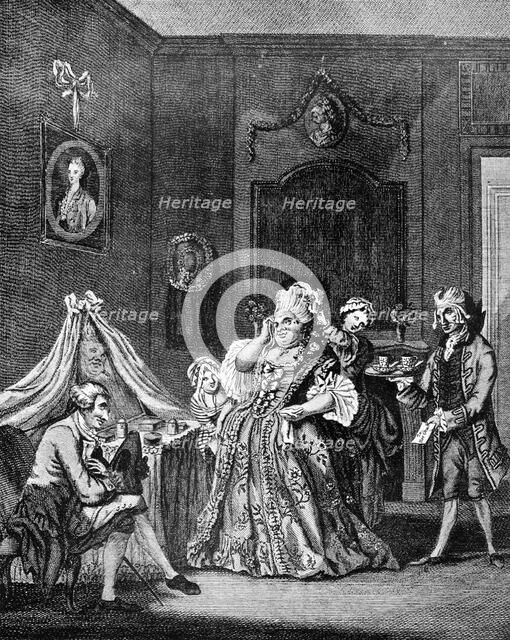 'The English Lady at Paris', 1771.Artist: Charles Brandoin