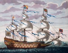 The English man-of-war Royal, 1693. Creator: Pieter Mortier