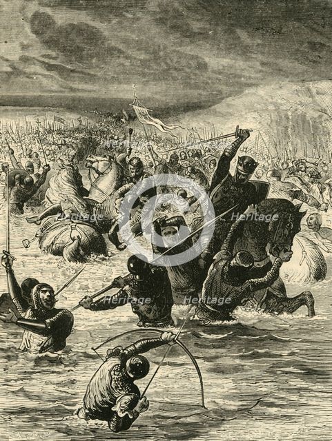 'The English Passing The Somme', (1346), 1890.  Creator: Unknown.