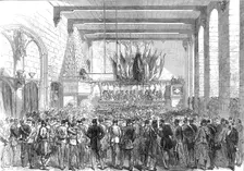 The English Volunteers at Ghent: Reception at the Hotel de Ville, 1872. Creator: Unknown