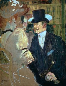 The Englishman at the Moulin Rouge 1892. Artist: Henri de Toulouse-Lautrec