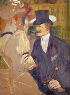 The Englishman (William Tom Warrener, 1861-1934) at the Moulin Rouge, 1892. Creator: Henri de Toulouse-Lautrec