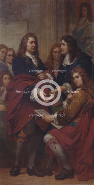 The Engraver Gerard Edelinck in Paris, (1680s), 1862-1872. Creator: Nicaise de Keyser.