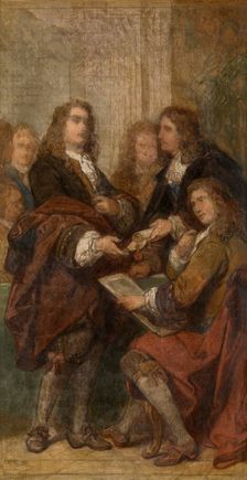 The Engraver Gerard Edelinck in Paris, (c1670s), c1860s. Creator: Nicaise de Keyser