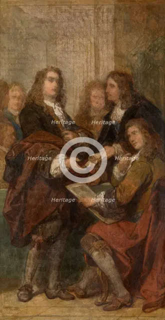 The Engraver Gerard Edelinck in Paris, (c1670s), c1860s. Creator: Nicaise de Keyser.
