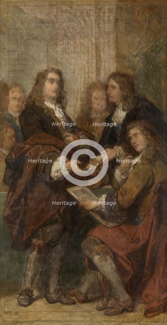 The Engraver Gerard Edelinck in Paris, (c1670s), c1860s. Creator: Nicaise de Keyser.