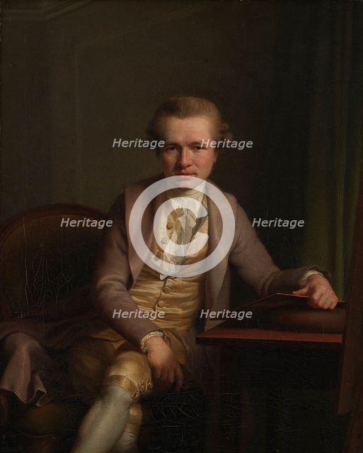 The Engraver Johann Friderich Clemens at his Work Table, 1776. Creator: Jens Juel.