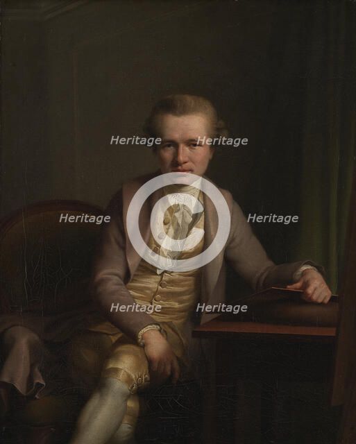 The Engraver Johann Friderich Clemens at his Work Table, 1776. Creator: Jens Juel.