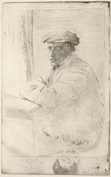 The Engraver Joseph Tourny (Le graveur Joseph Tourny), 1857. Creator: Edgar Degas
