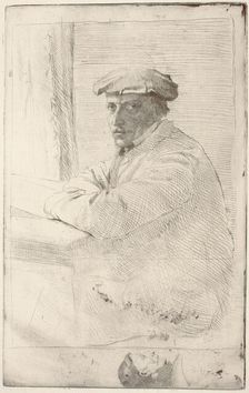The Engraver Joseph Tourny (Le graveur Joseph Tourny), 1857. Creator: Edgar Degas