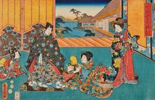 The End (Daibi), from the series "The Magic Lanterns of the Red Figure" (Sono sugata..., 1852. Creator: Kunisada (Toyokuni III.), Utagawa (1786-1865)