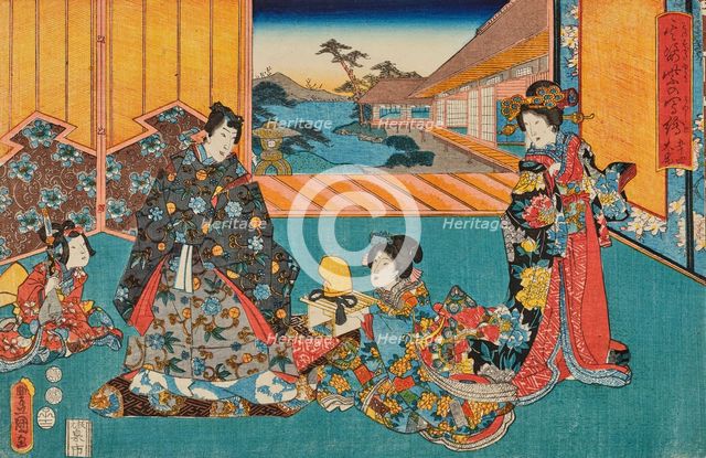 The End (Daibi), from the series "The Magic Lanterns of the Red Figure" (Sono sugata..., 1852. Creator: Kunisada (Toyokuni III.), Utagawa (1786-1865).