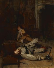 The End of the Game of Cards, 1865. Creator: Jean Louis Ernest Meissonier