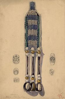 The end of the nakosnik of the wife of Stepan Suturov from Nalimka, 1920. Creator: A. G. Vargin