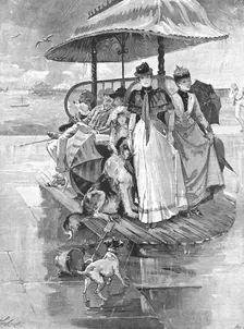 'The End of the Season - A Sudden Shower 1890. Creator: Unknown