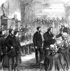 The End of the Tichborne Trial: the Claimant's farewell, 1874. Creator: Unknown