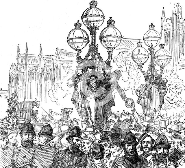 The End of the Tichborne Trial: waiting for the verdict, 1874. Creator: Unknown.