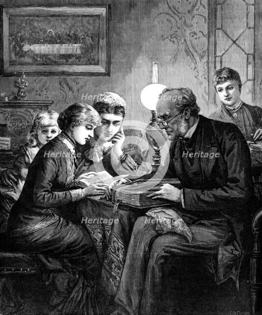 The End of the Year: Striking Twelve, 1881. Creator: R&E Taylor.