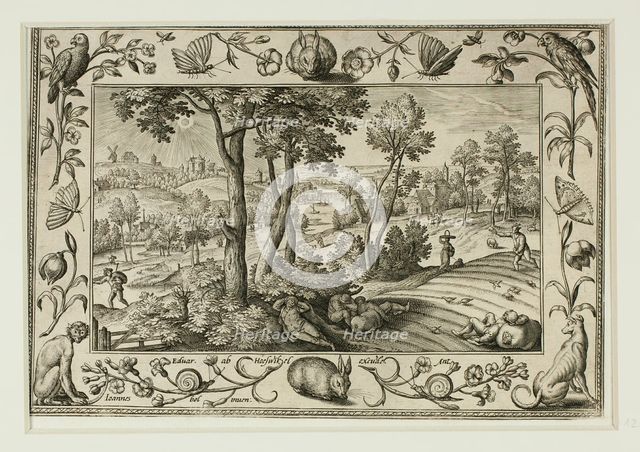 The Enemy Sowing Tares Among the Wheat, from Landscapes with Old and New Testament Scenes and..., 15 Creator: Adriaen Collaert.