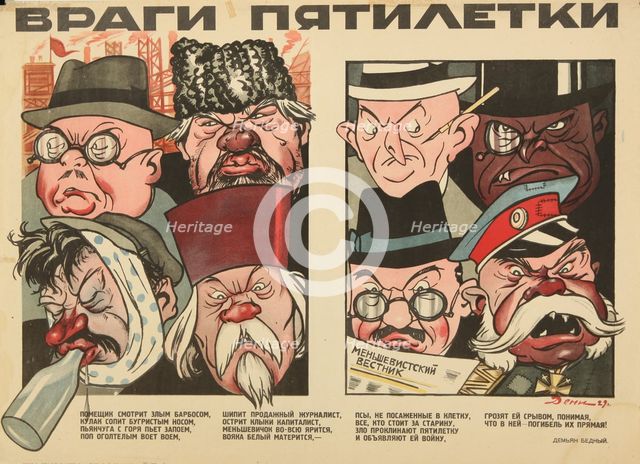 The enemies of the Five Year Plan, 1929.