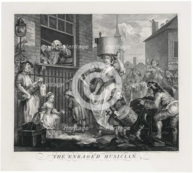 The Enraged Musician, 1740. Creator: Hogarth; William (1697-1764).