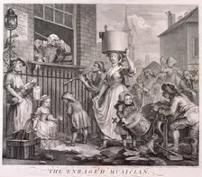 The Enraged Musician 1741. Artist: William Hogarth