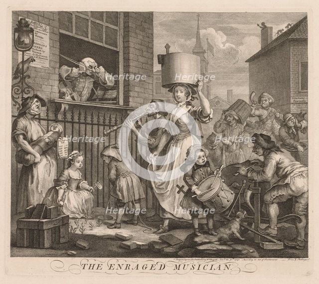 The Enraged Musician, 1741. Creator: William Hogarth (British, 1697-1764).