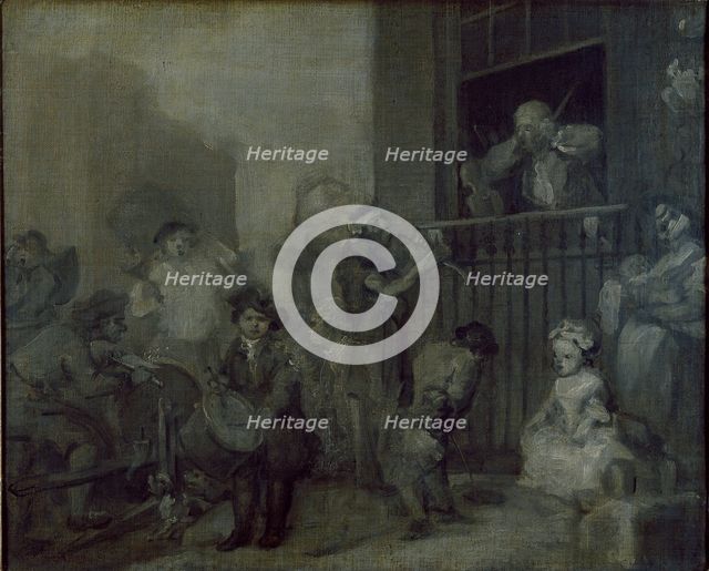 The Enraged Musician, c1741. Artist: William Hogarth.