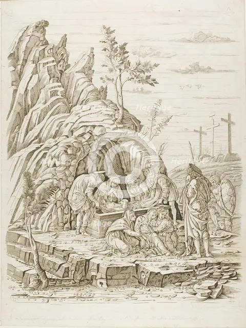 The Entombment, 1485/90, possibly printed in the 18th century. Creator: School of Andrea Mantegna.