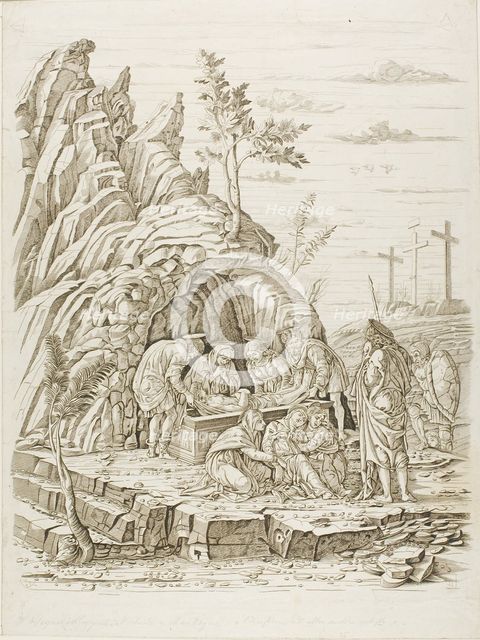The Entombment, 1485/90, possibly printed in the 18th century. Creator: School of Andrea Mantegna.