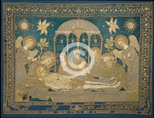 The Entombment (Altar embroidery), 1682. Artist: Anonymous  