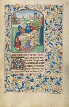 The Entombment; Arenberg Hours, early 1460s. Creator: Willem Vrelant