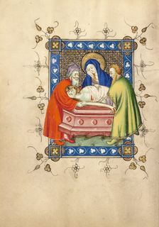 The Entombment; Book of Hours, about 1405-1410. Creator: Masters of Dirc van Delf