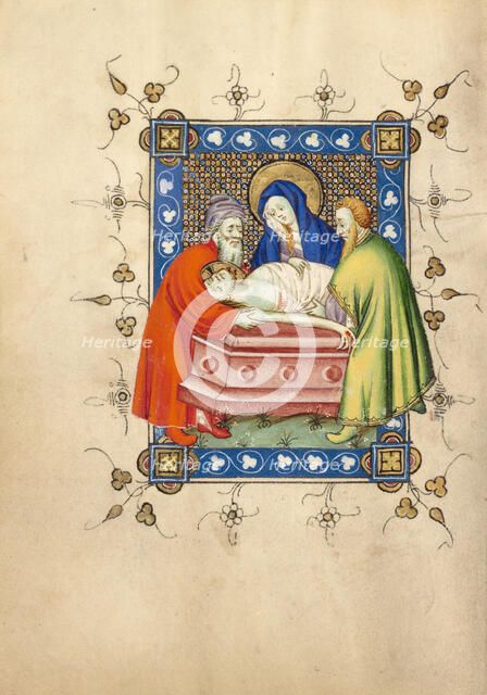 The Entombment; Book of Hours, about 1405-1410. Creator: Masters of Dirc van Delf.